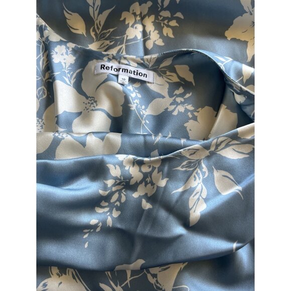 NWT Reformation Bryn Long Silk Dress 10 - Picture 9 of 11